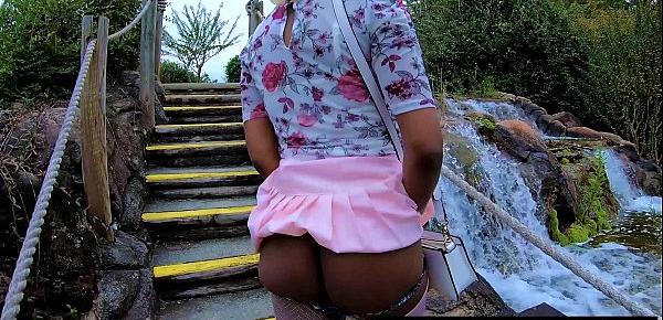  Msnovember In 4k HD Erotic Slow Motion Ass Flash Standing Outdoor Near Water Fall Pulling Upskirt In Public Getting Her Pretty Booty Grabbed Wearing Pink Short Skirt With Black Thong Pulled Down Sheisnovember